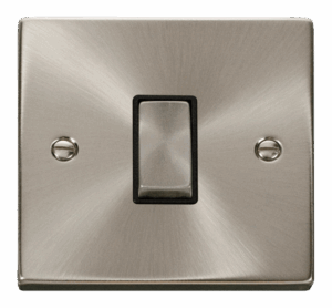 Click Deco 1 Gang 2 Way Ingot 10Ax Switch Black