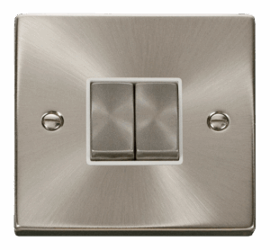 Click Deco 2 Gang 2 Way Ingot 10Ax Switch White
