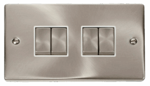 Click Deco 4 Gang 2 Way Ingot 10Ax Switch White