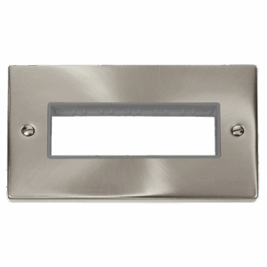 Click Deco 2 Gang Minigrid© Unfurnished Plate 6 In-Line Apertures