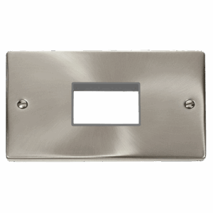 Click Deco 2 Gang Minigrid© Unfurnished Plate 3 Apertures