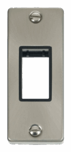 Click Deco Single Architrave Plate & Aperture Black