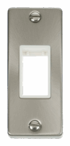 Click Deco Single Architrave Plate & Aperture White