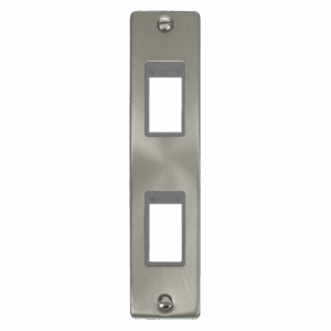 Click Deco 2 Gang Minigrid© Unfurnished Architrave Plate 2 Apertures