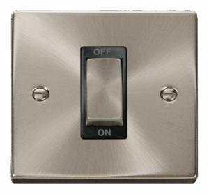 Click Deco Ingot 1 Gang 45A Dp Switch Black