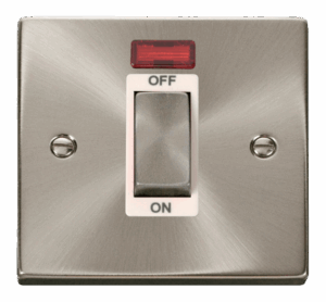 Click Deco Ingot 1 Gang 45A Dp Switch With Neon White