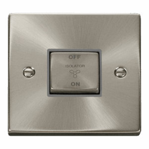 Click Deco 10A Ingot 3 Pole Fan Isolation Plate Switch