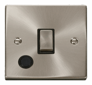 Click Deco 20A 1 Gang Dp Ingot Switch With Flex Outlet Black