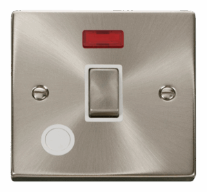 Click Deco 20A 1 Gang Dp Ingot Switch With Flex Outlet And Neon White