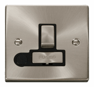 Click Deco 13A Fused Ingot Switched Connection Unit With Flex Outlet Black