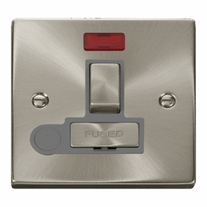 Click Deco 13A Ingot Double Pole Switched Fused Connection Unit With Neon & Optional Flex Outlet