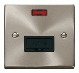 Click Deco 13A Fused Connection Unit With Neon Black