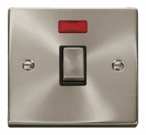 Click Deco 20A 1 Gang Dp Ingot Switch Neon Black