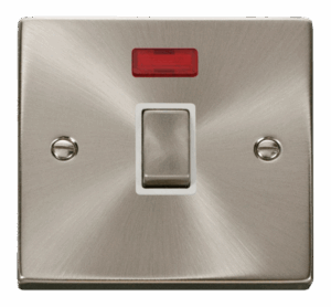 Click Deco 20A 1 Gang Dp Ingot Switch Neon White