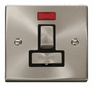 Click Deco 13A Fused Ingot Switched Connection Unit With Neon Black