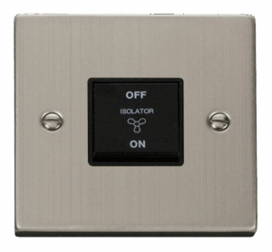 Click Deco 10A 3 Pole Fan Isolation Plate Switch