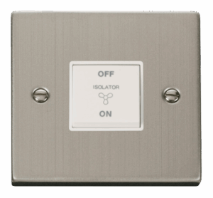 Click Deco 10A 3 Pole Fan Isolation Plate Switch