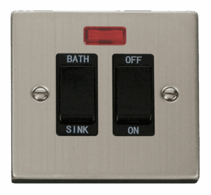 Click Deco 20A Dp Sink/Bath Switch Black