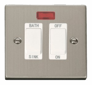 Click Deco 20A Dp Sink/Bath Switch White