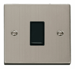 Click Deco 1 Gang Intermediate 10Ax Switch Black