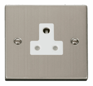 Click Deco 5A Round Pin Socket Outlet White