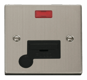 Click Deco 13A Fused Connection Unit With Flex Outlet & Neon Black