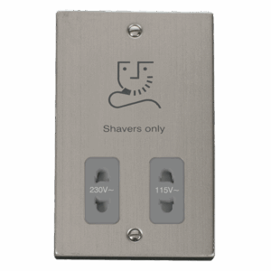 Click Deco 115V/230V Dual Voltage Shaver Socket Outlet