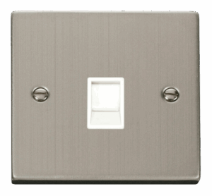 Click Deco Single Rj11 Socket (Ireland/Usa) White