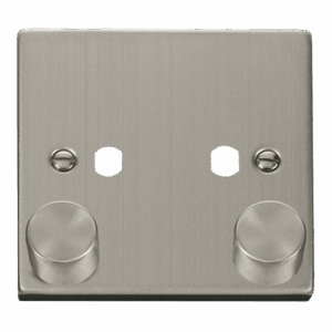 Click Deco Vpss 2 Gang Double Dimmer Plate & Knobs