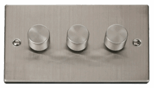 Click Deco Vpss 3Gang 2Way 100W Led Dimmer Switch