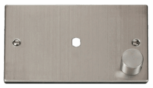 Click Deco 2 Gang Plate Single Aperture (1000W Max)