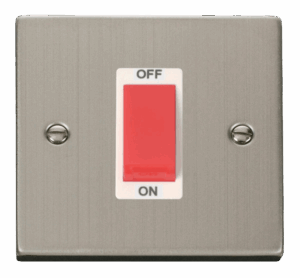 Click Deco 1 Gang 45A Dp Switch White