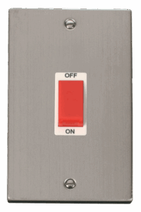 Click Deco 2 Gang 45A Dp Switch White