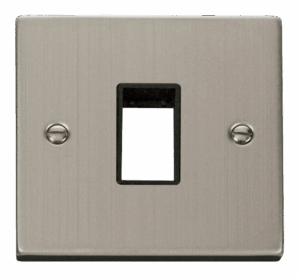 Click Deco 1 Gang Plate Single Aperture Black