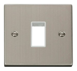 Click Deco 1 Gang Plate Single Aperture White