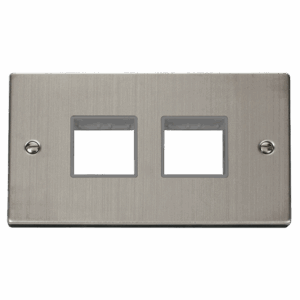 Click Deco 2 Gang Minigrid© Unfurnished Plate 2 X 2 Apertures