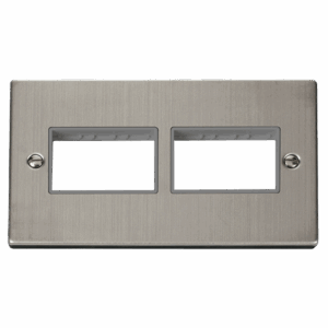 Click Deco 2 Gang Minigrid© Unfurnished Plate 2 X 3 Apertures
