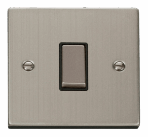 Click Deco 1 Gang 2 Way Ingot 10Ax Switch Black