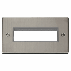 Click Deco 2 Gang Minigrid© Unfurnished Plate 6 In-Line Apertures