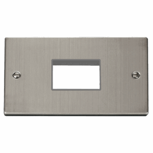 Click Deco 2 Gang Minigrid© Unfurnished Plate 3 Apertures