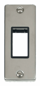 Click Deco Single Architrave Plate & Aperture Black