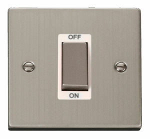 Click Deco Ingot 1 Gang 45A Dp Switch White