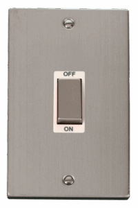 Click Deco Ingot 2 Gang 45A Dp Switch White