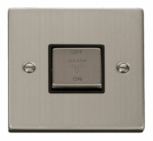 Click Deco 10A Ingot 3 Pole Fan Isolation Plate Switch