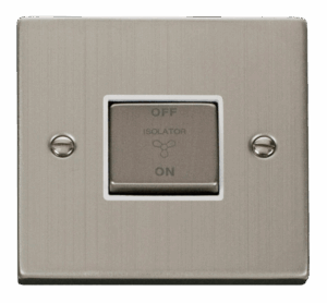 Click Deco 10A Ingot 3 Pole Fan Isolation Plate Switch