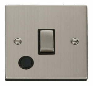 Click Deco 20A 1 Gang Dp Ingot Switch With Flex Outlet Black