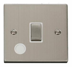 Click Deco 20A 1 Gang Dp Ingot Switch With Flex Outlet White
