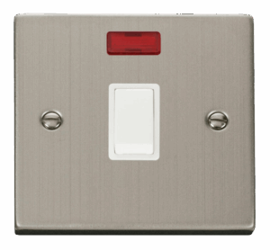 Click Deco 20A 1 Gang Dp Switch Neon White