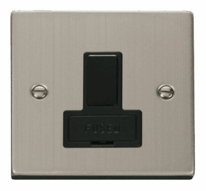 Click Deco 13A Fused Switched Connection Unit Black