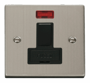 Click Deco 13A Fused Switched Connection Unit With Neon Black